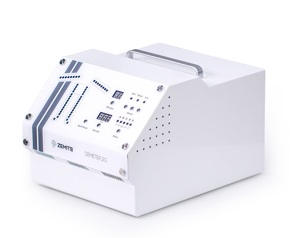 Zemits Demeter 2.0 professional 44-chamber pressotherapy machine for lymphatic drainage and body contouring treatments