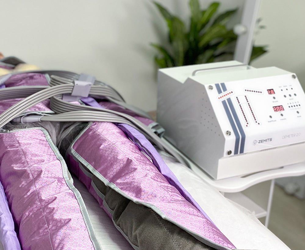 Lymphatic drainage with Zemits Demeter 2.0 pressotherapy