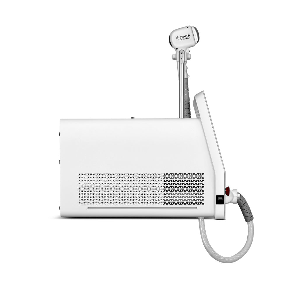 Side of Zemits Quidion Lite compact laser hair removal device